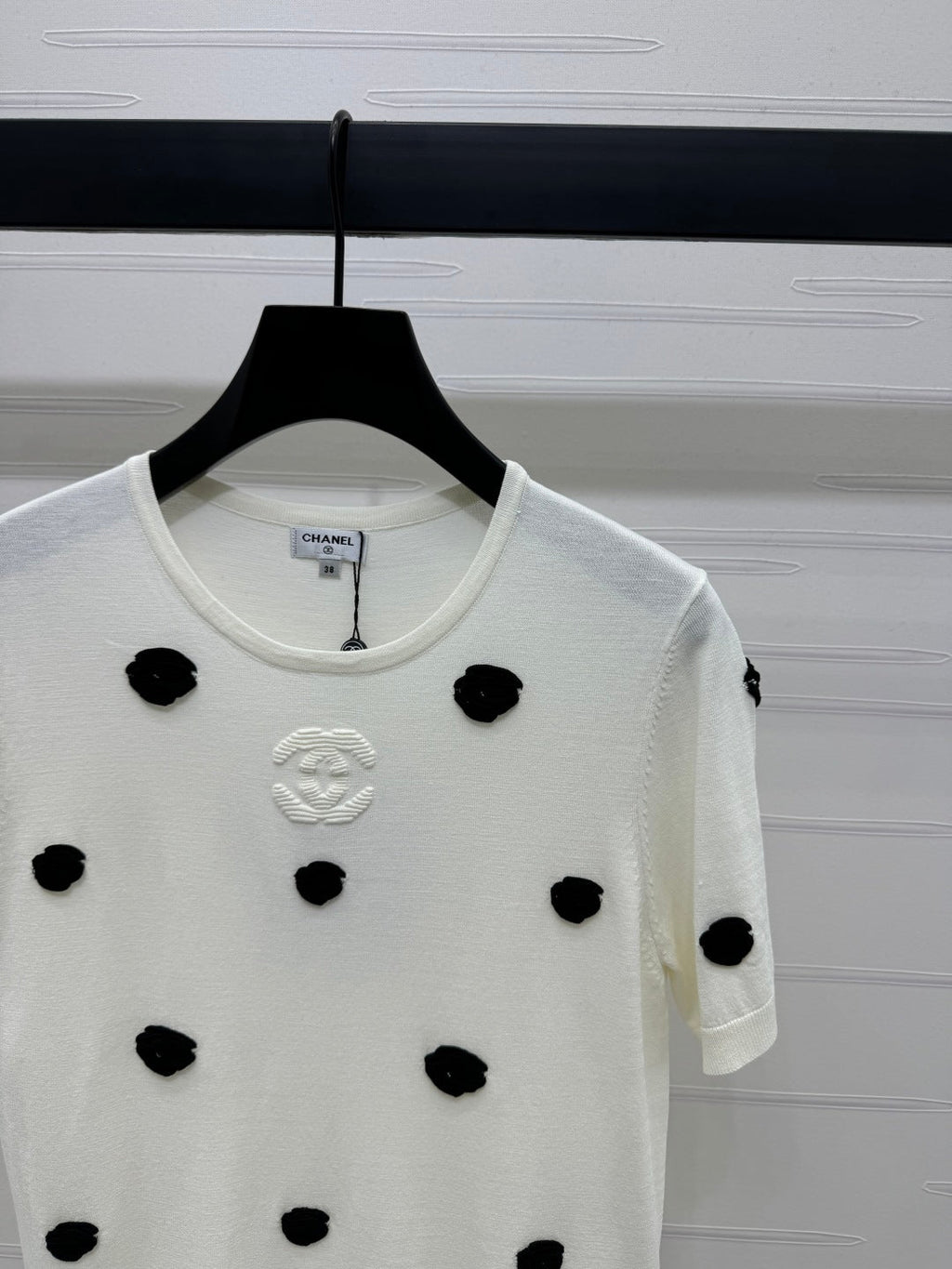 CHANEL SHORT-SLEEVE KNIT TOP 269465