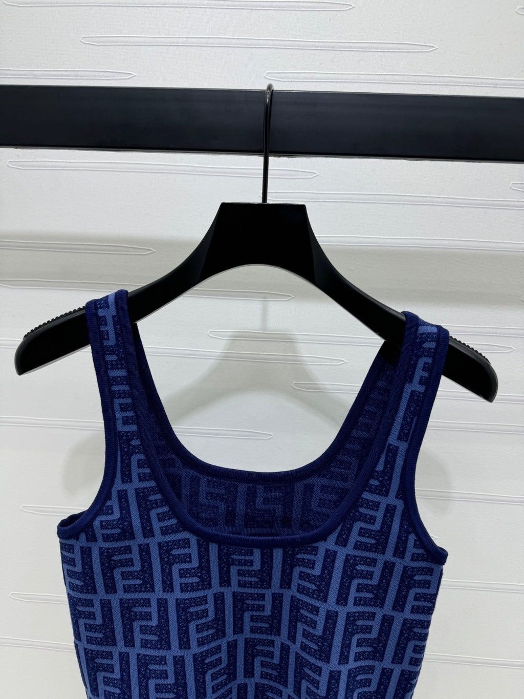 Fendi 25 Blue Knit Crop Top