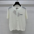 MIU 25S SHORT SLEEVE ROUND NECK CARDIGAN 264268