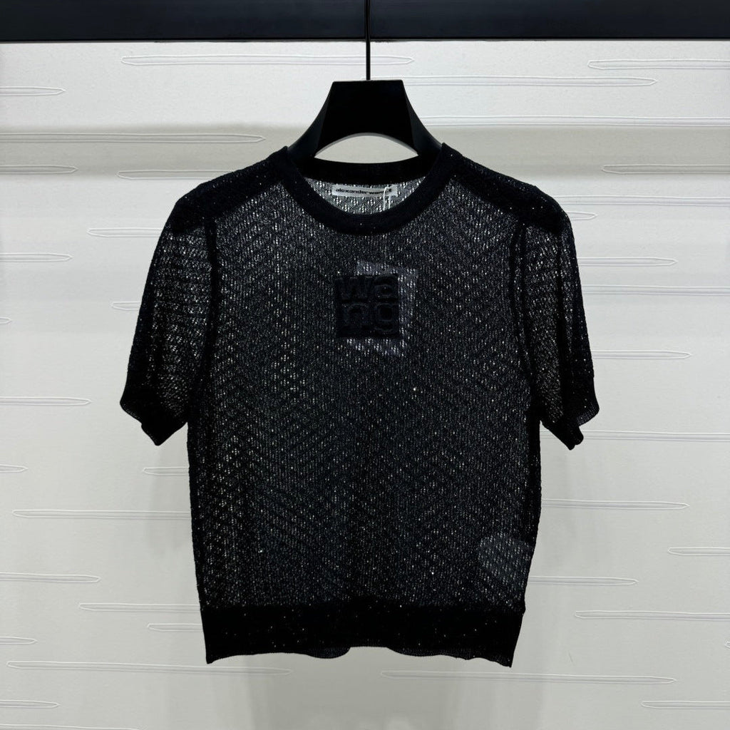 ALEXANDER WANG KNITTED SHORT-SLEEVE TOP 274968