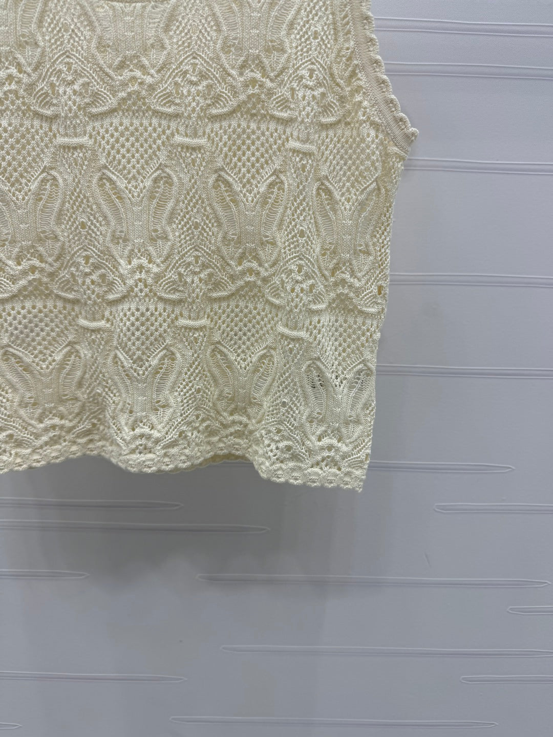 DIOR 25S HAND CROCHET VEST IN COTTON 264185