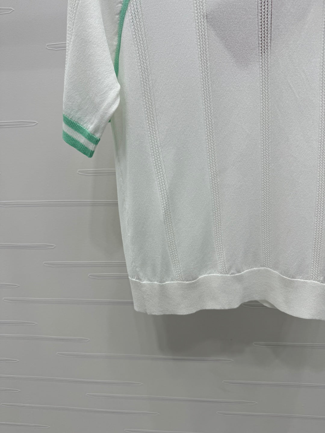 MIU 25S RAGLAN CREW NECK STRIPED KNIT SWEATER 264105