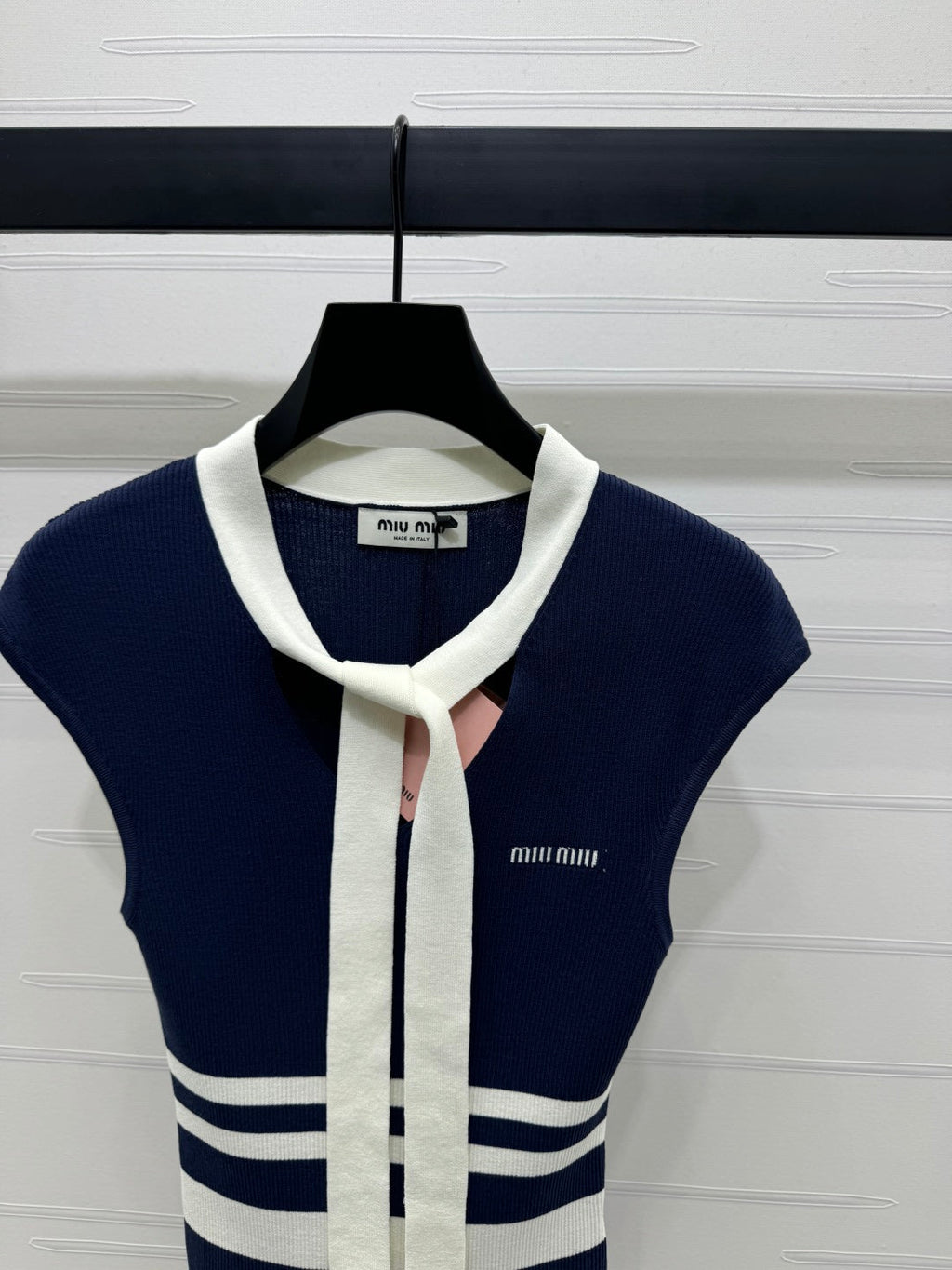 MIU 25S ICE STRIPE KNIT VEST 2264118