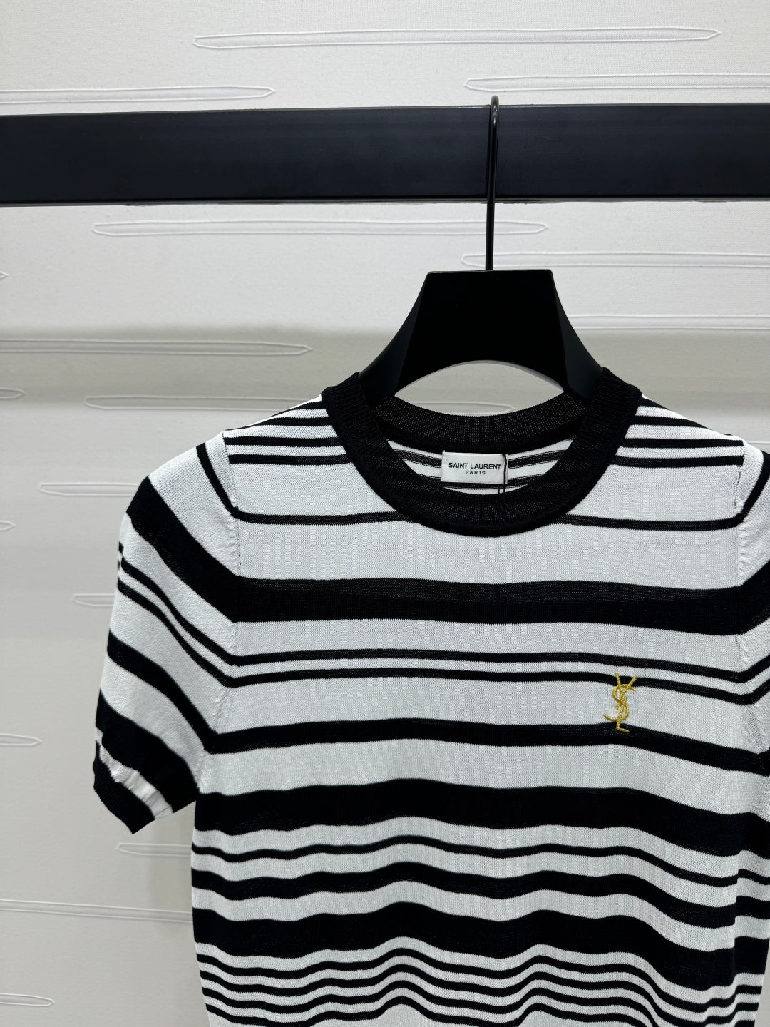 YSL 25S WHITE COLLAR SHORT SLEEVE T-SHIRT 264093