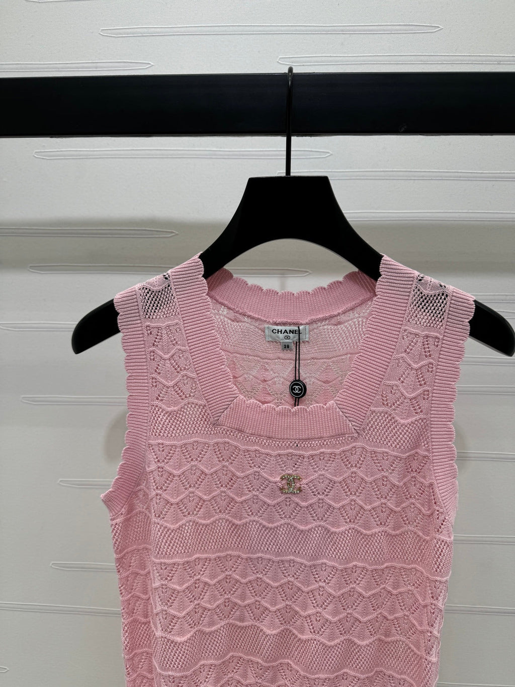 CHANEL 25S HOLLOW KNIT VEST 264158