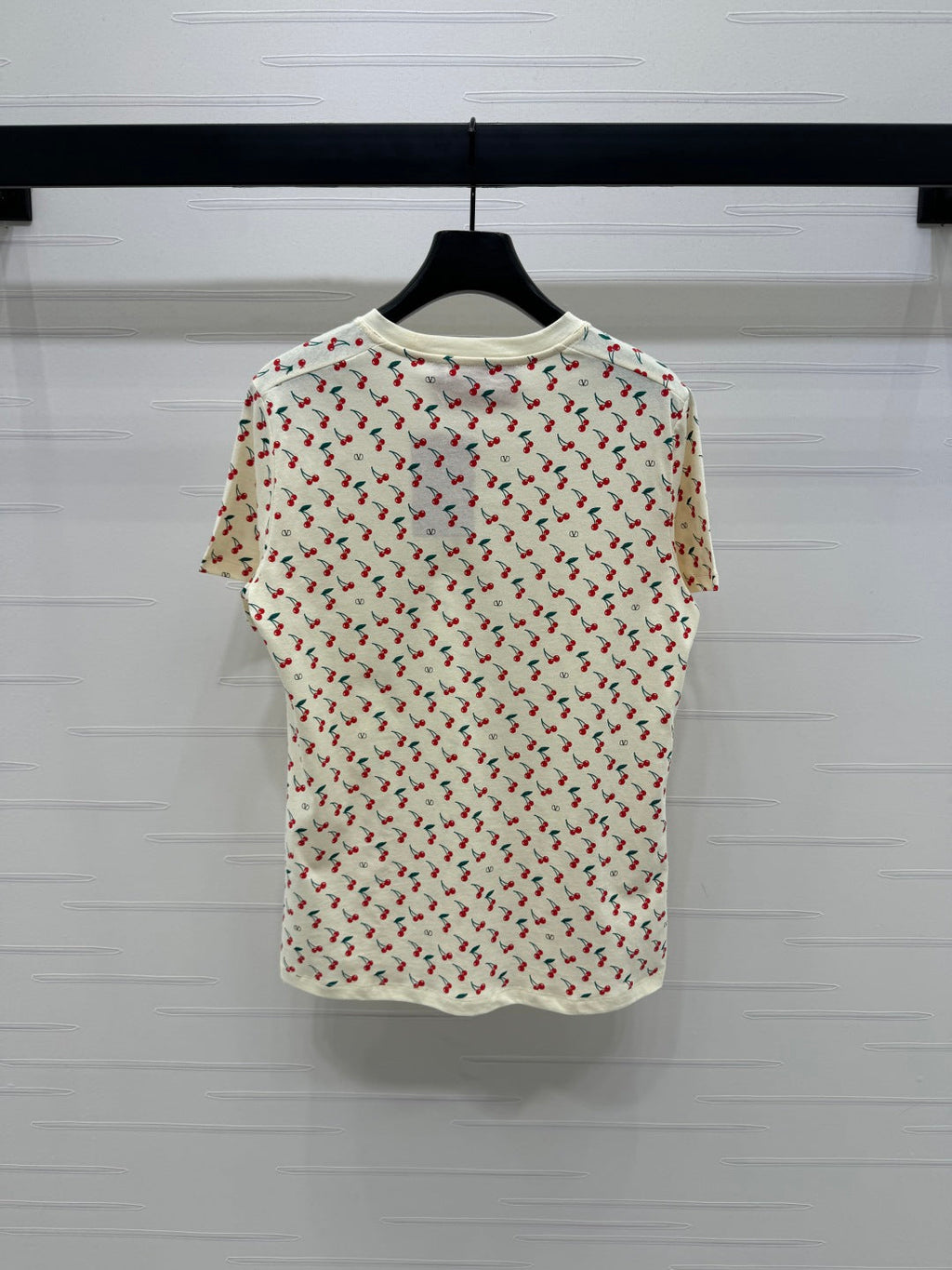 VALENTINO 25S CHERRY PATTERN ROUND NECK T-SHIRT 264040