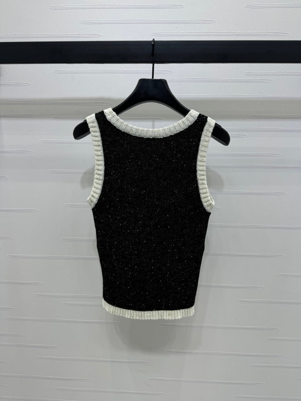 CHANEL ROUND-NECK SEQUIN KNIT VEST 274865
