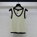 CHANEL ROUND-NECK SEQUIN KNIT VEST 274864