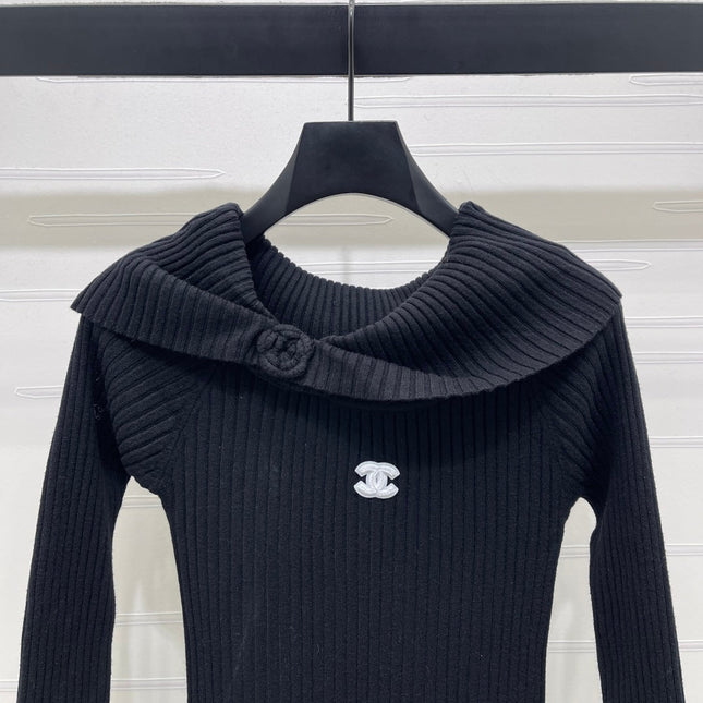 CHANEL 25S KNITTED LONG-SLEEVE DRESS 278