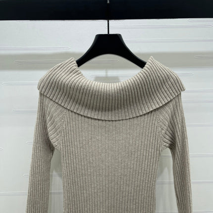 CHANEL 25S KNITTED LONG-SLEEVE DRESS 277