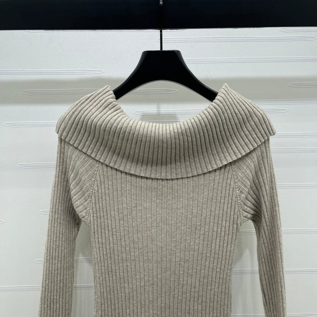 CHANEL 25S KNITTED LONG-SLEEVE DRESS 277