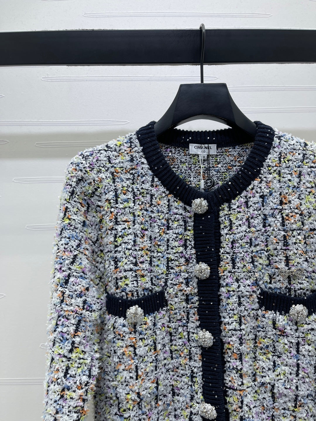 CHANEL 26S FLORAL KNIT CARDIGAN 735