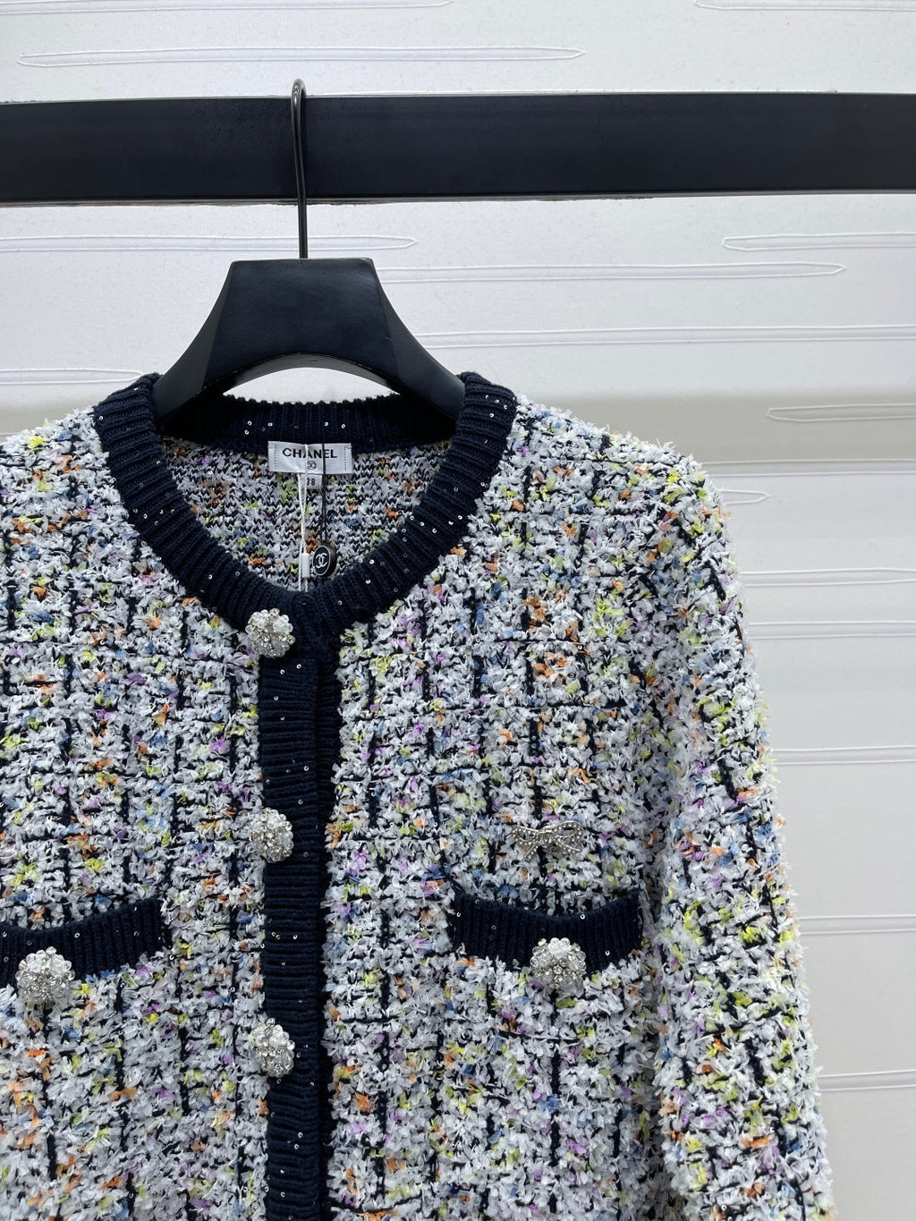 CHANEL 26S FLORAL KNIT CARDIGAN 735