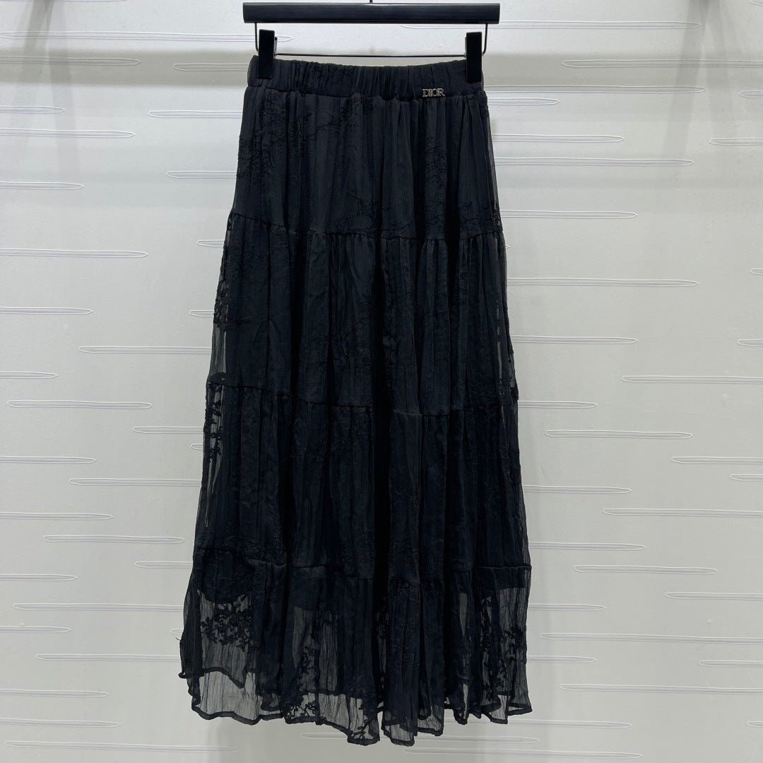 DIOR 26S LACE MIDI SKIRT 1313