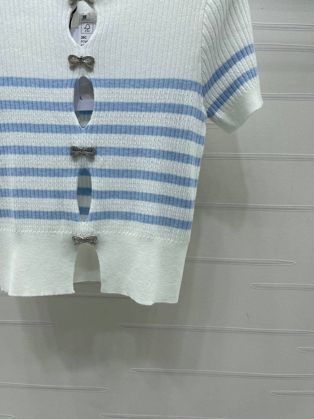 CHANEL 26S SHORT-SLEEVED KNIT SHIRT STYLE 1168