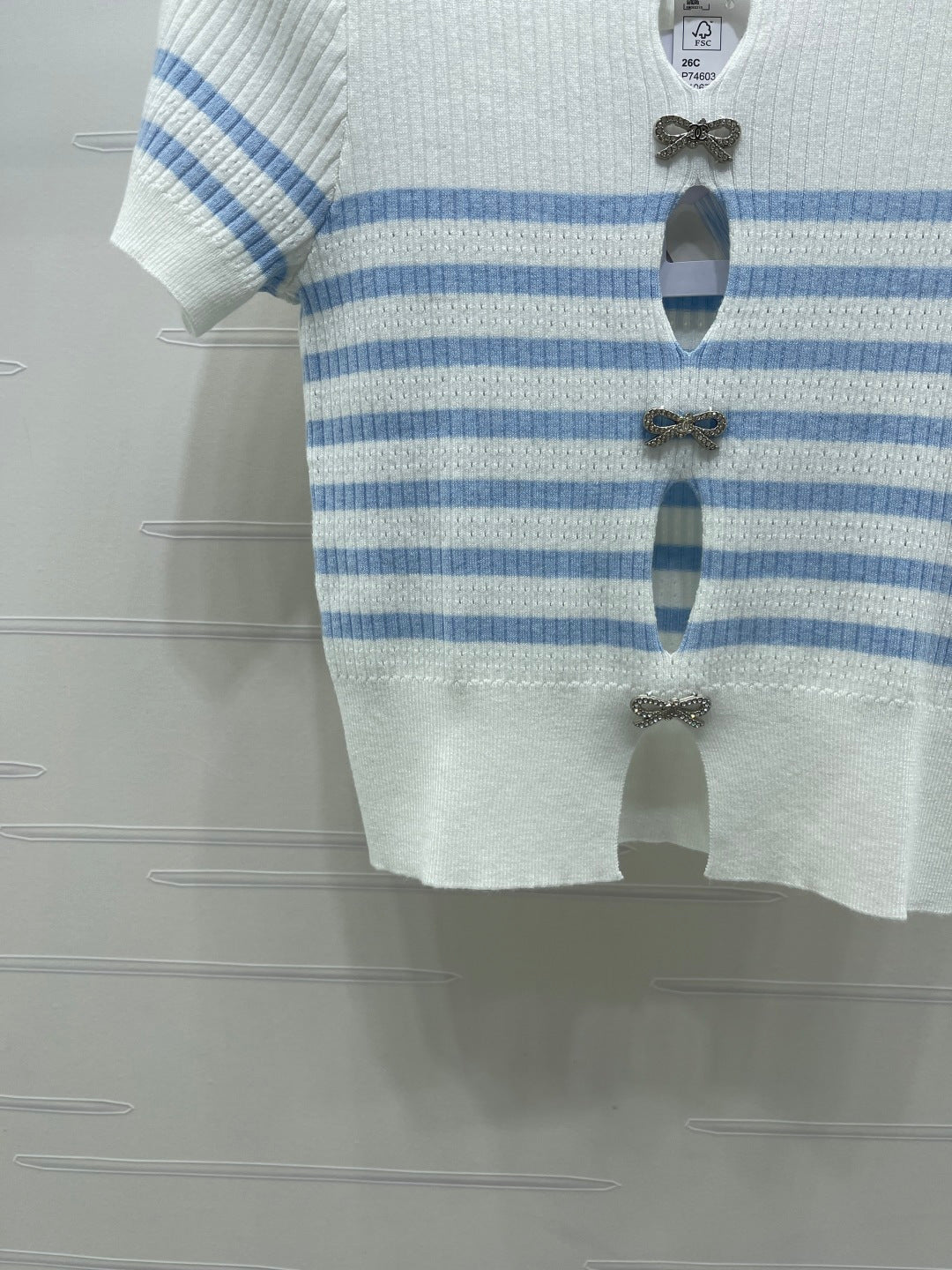CHANEL 26S SHORT-SLEEVED KNIT SHIRT STYLE 1168