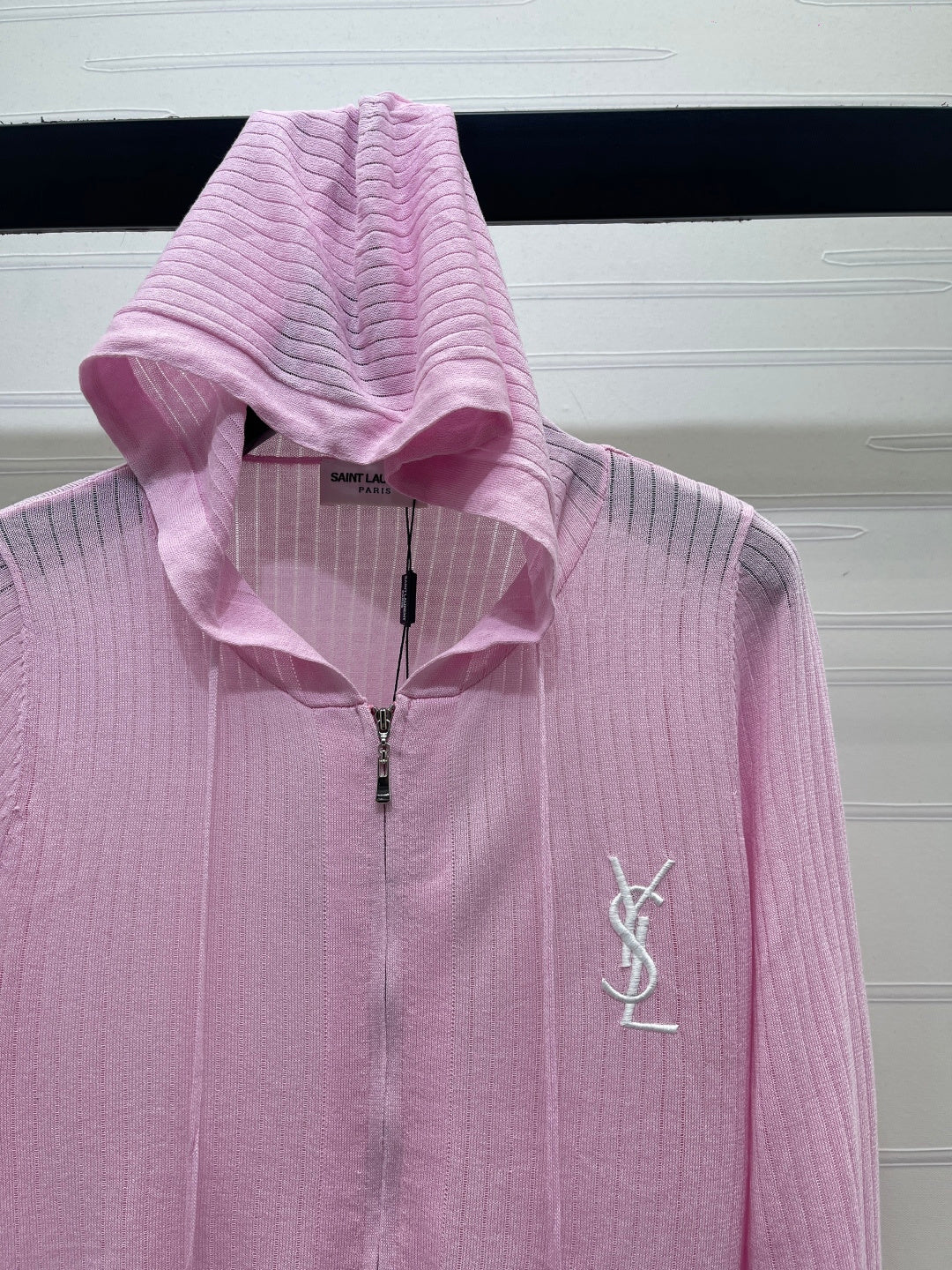 YSL 26S ZIP UP HOODED CARDIGAN 388