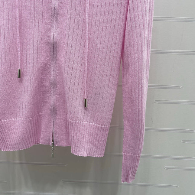 YSL 26S ZIP UP HOODED CARDIGAN 388
