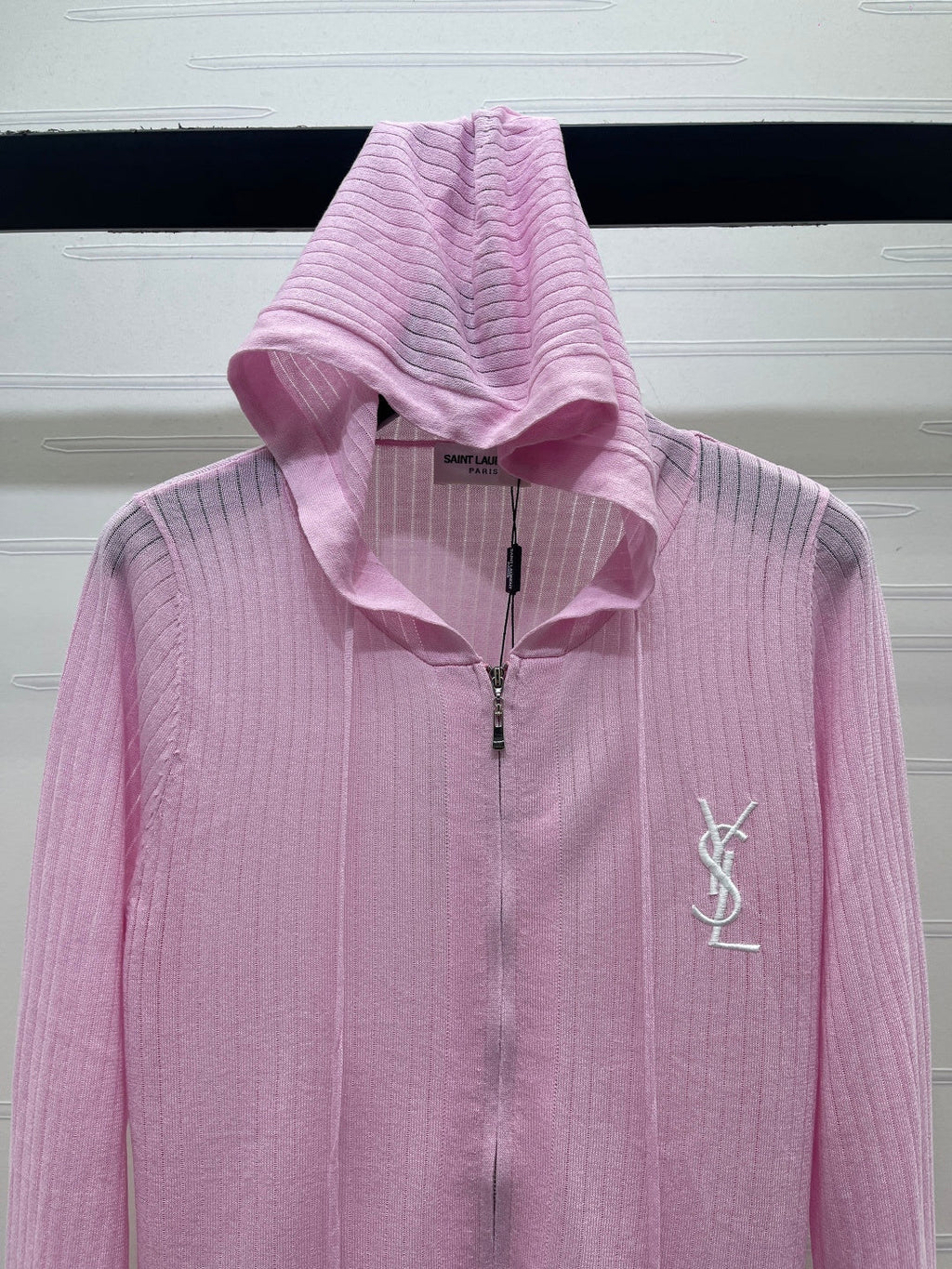 YSL 26S ZIP UP HOODED CARDIGAN 388