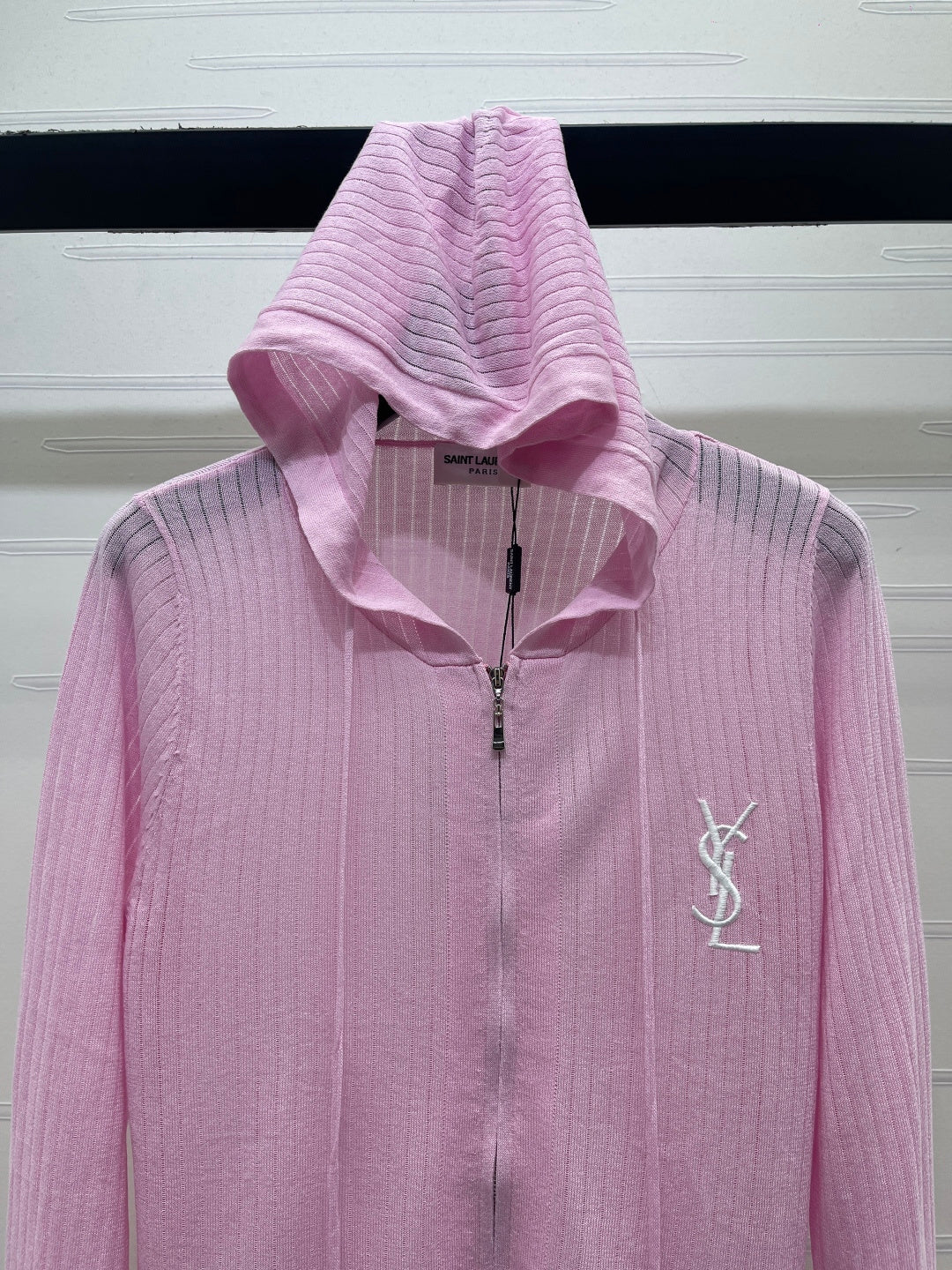 YSL 26S ZIP UP HOODED CARDIGAN 388