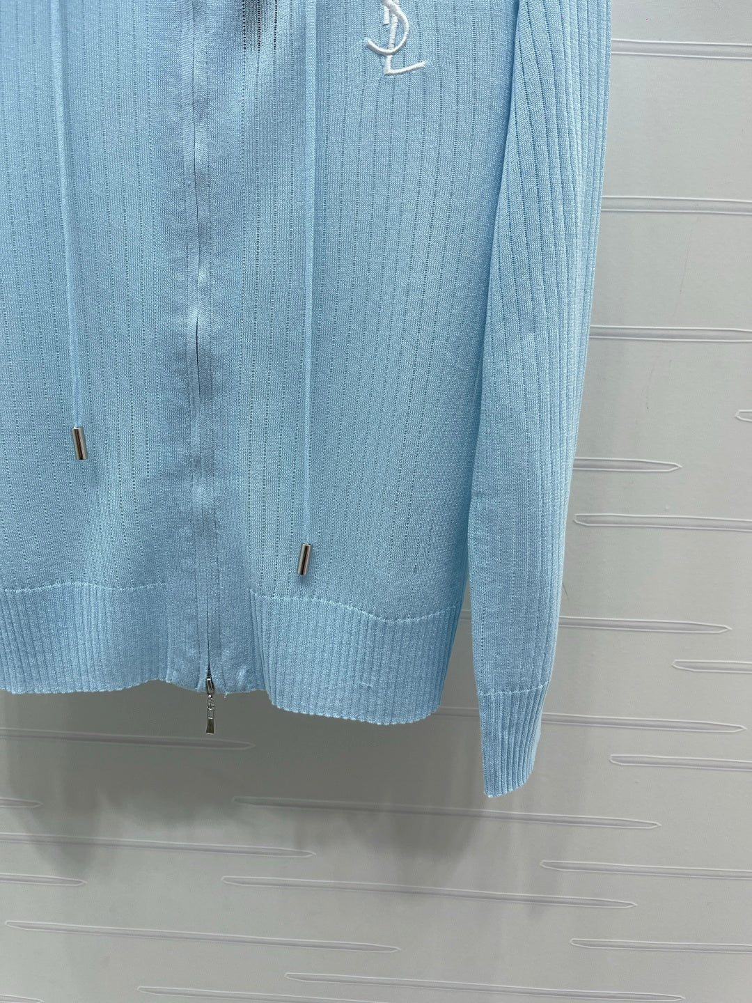 YSL 26S ZIP UP HOODED CARDIGAN 389
