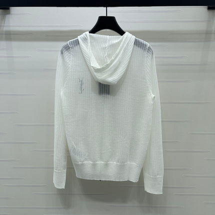 YSL 26S ZIP UP HOODED CARDIGAN 391