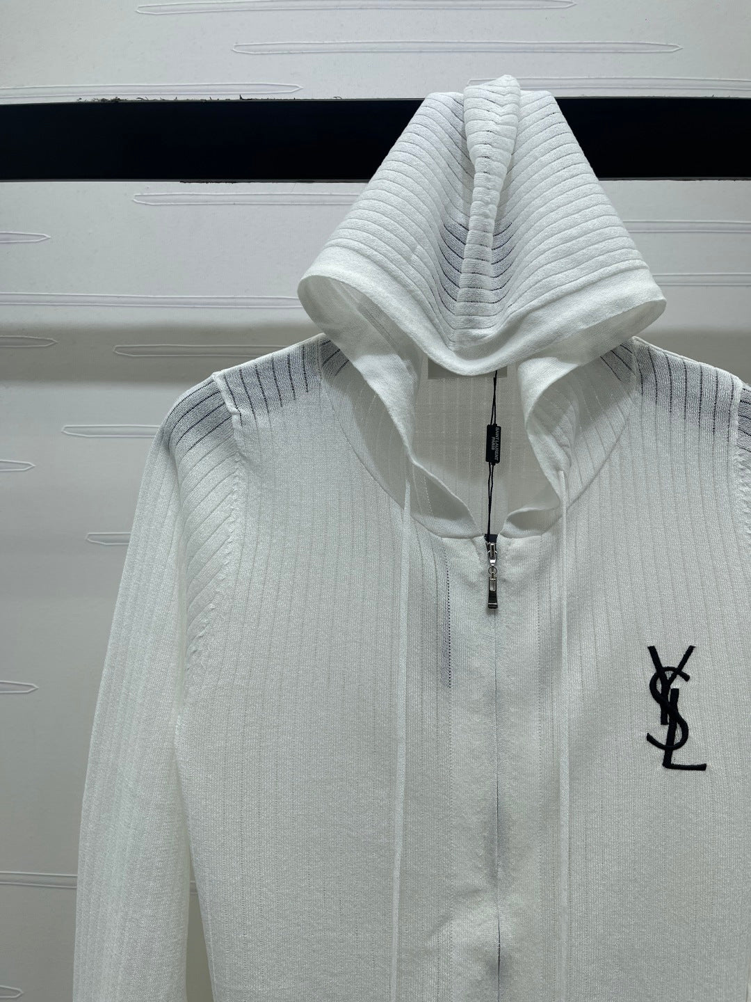 YSL 26S ZIP UP HOODED CARDIGAN 391