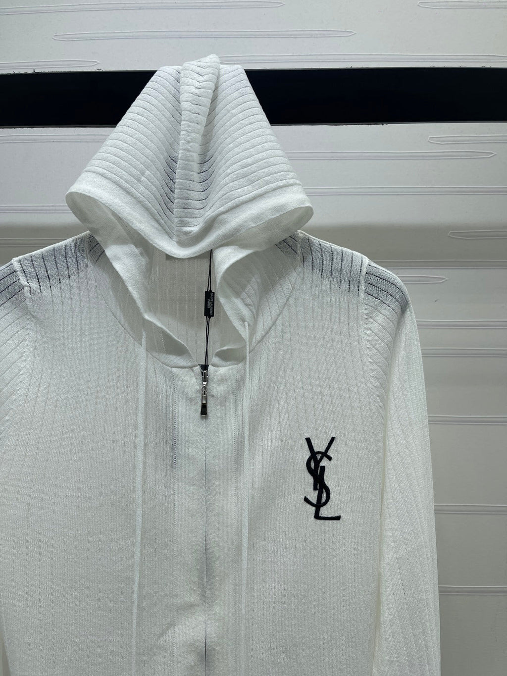 YSL 26S ZIP UP HOODED CARDIGAN 391