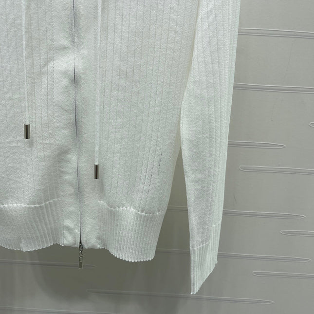 YSL 26S ZIP UP HOODED CARDIGAN 391