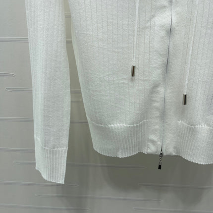 YSL 26S ZIP UP HOODED CARDIGAN 391