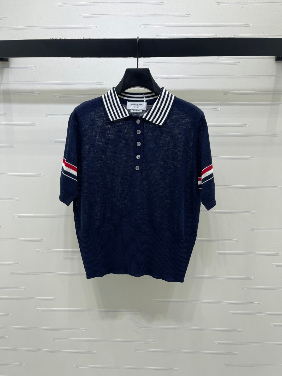 THOM 26S SHORT SLEEVE POLO KNIT TOP STYLE 258