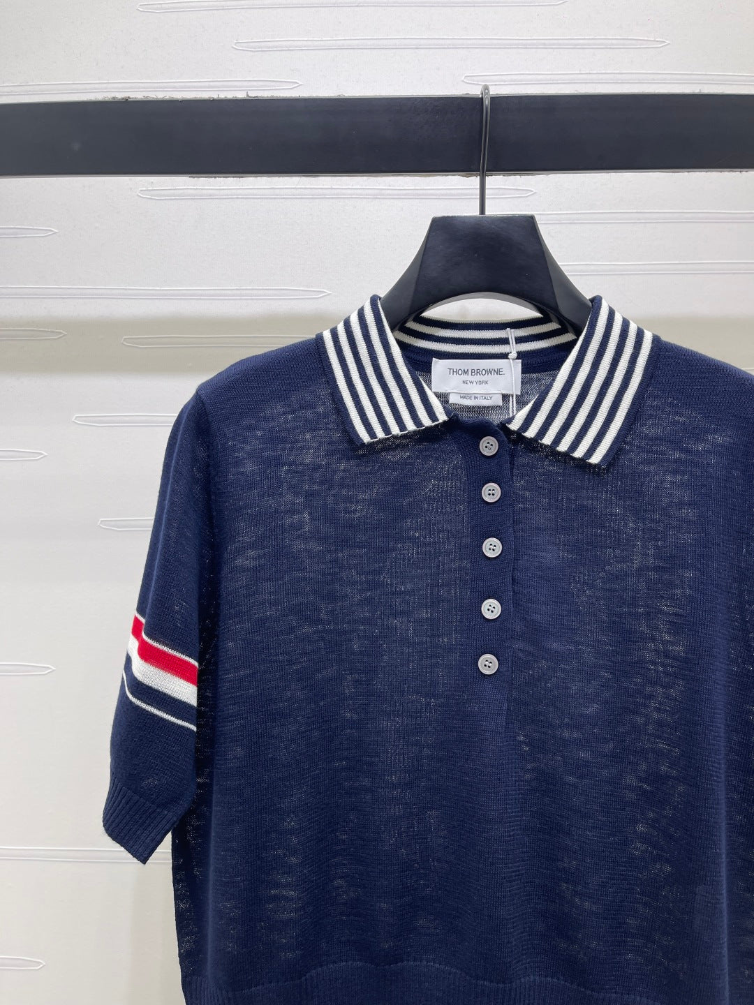 THOM 26S SHORT SLEEVE POLO KNIT TOP STYLE 258