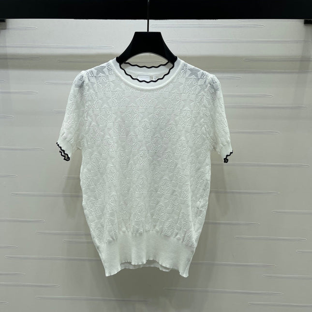 DIOR 26S SHORT-SLEEVE KNIT TOP 1387