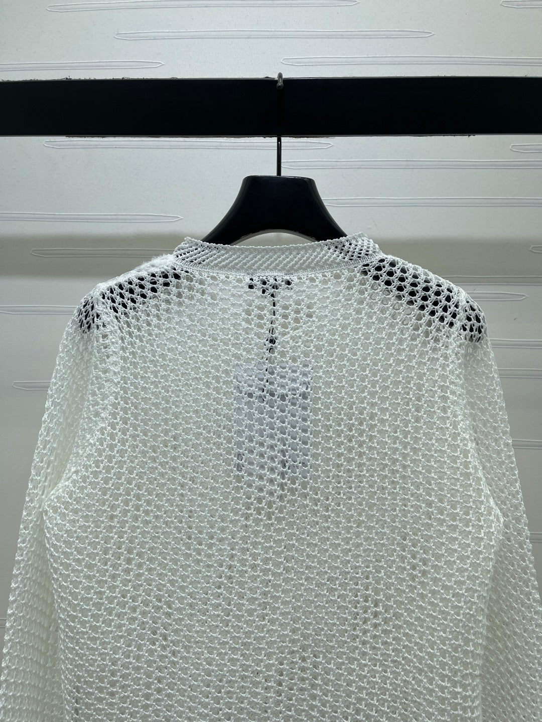 CHANEL 26S FLORAL OPENWORK KNIT CARDIGAN 1348