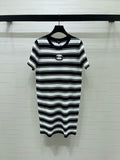 CHANEL 26S STRIPED KNIT MINI DRESS 1346