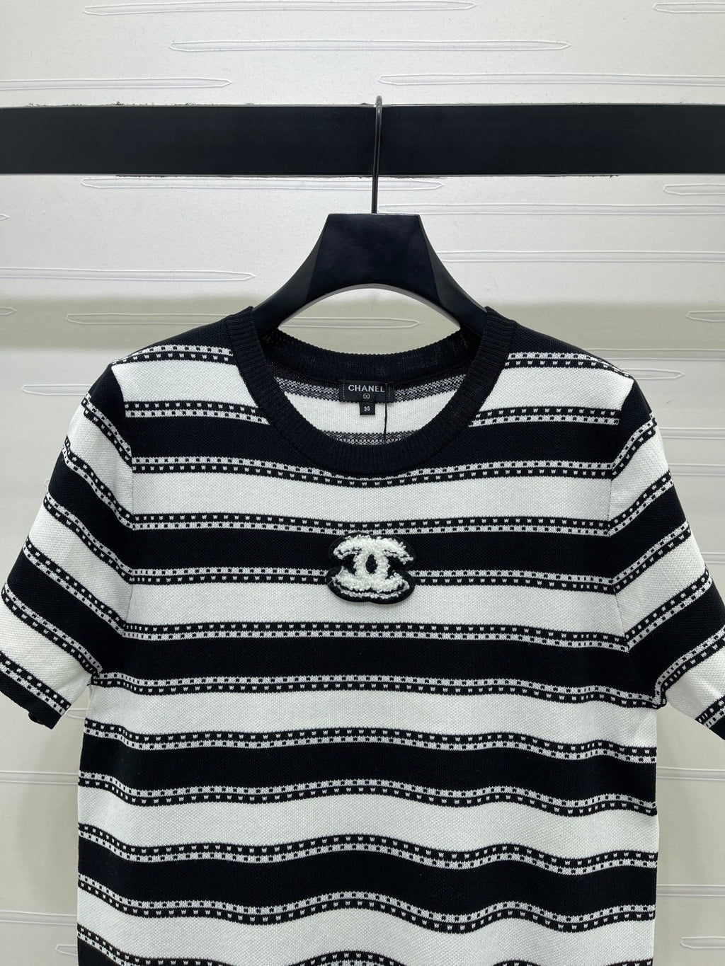 CHANEL 26S STRIPED KNIT MINI DRESS 1346