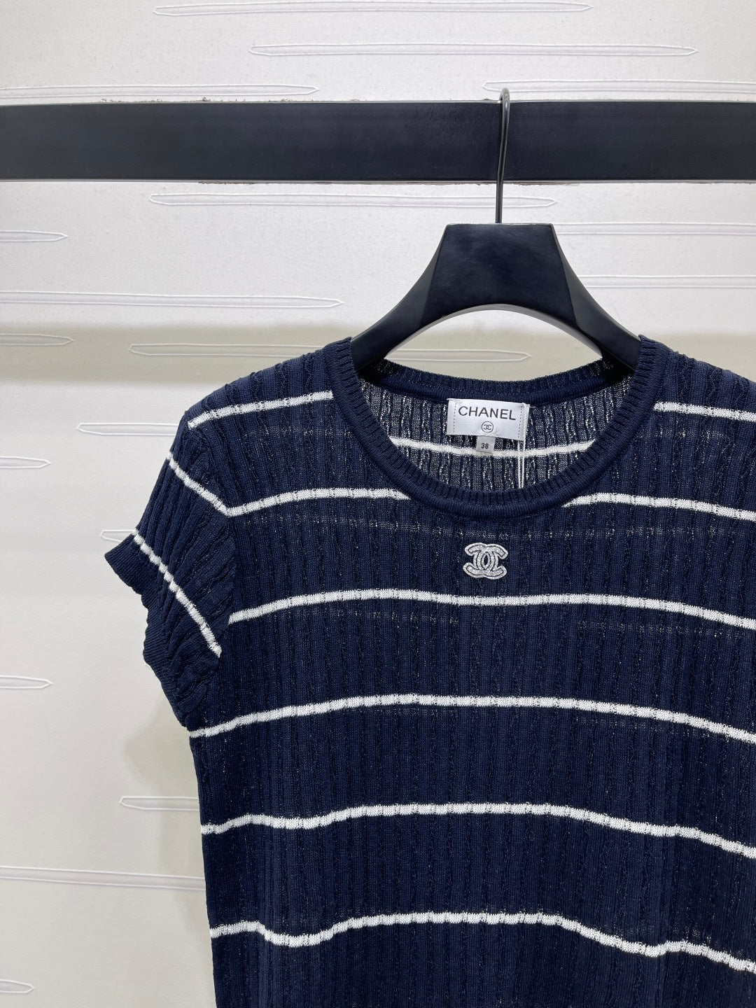 CHANEL 26S SHORT-SLEEVE KNIT TOP 1343