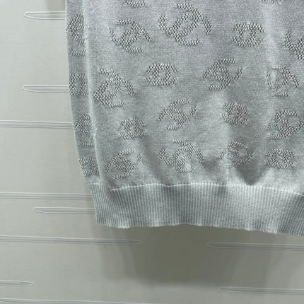 CHANEL 26S SLEEVELESS KNIT POLO TOP 1337