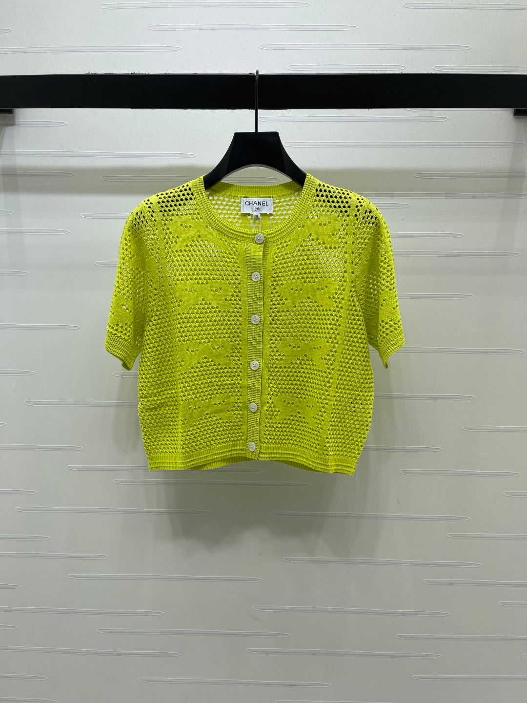 CHANEL 26S OPENWORK KNIT CARDIGAN 1335