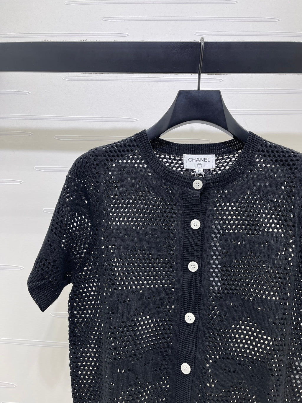 CHANEL 26S OPENWORK KNIT CARDIGAN 1334