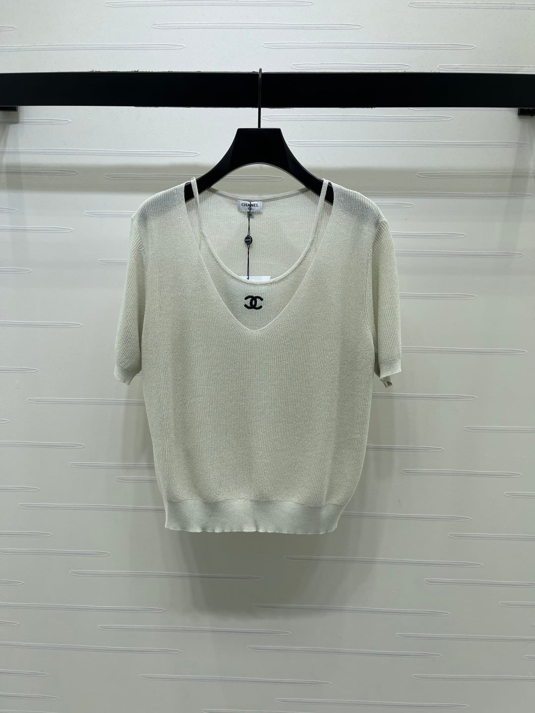 CHANEL 26S SHORT-SLEEVE KNIT TOP 1332