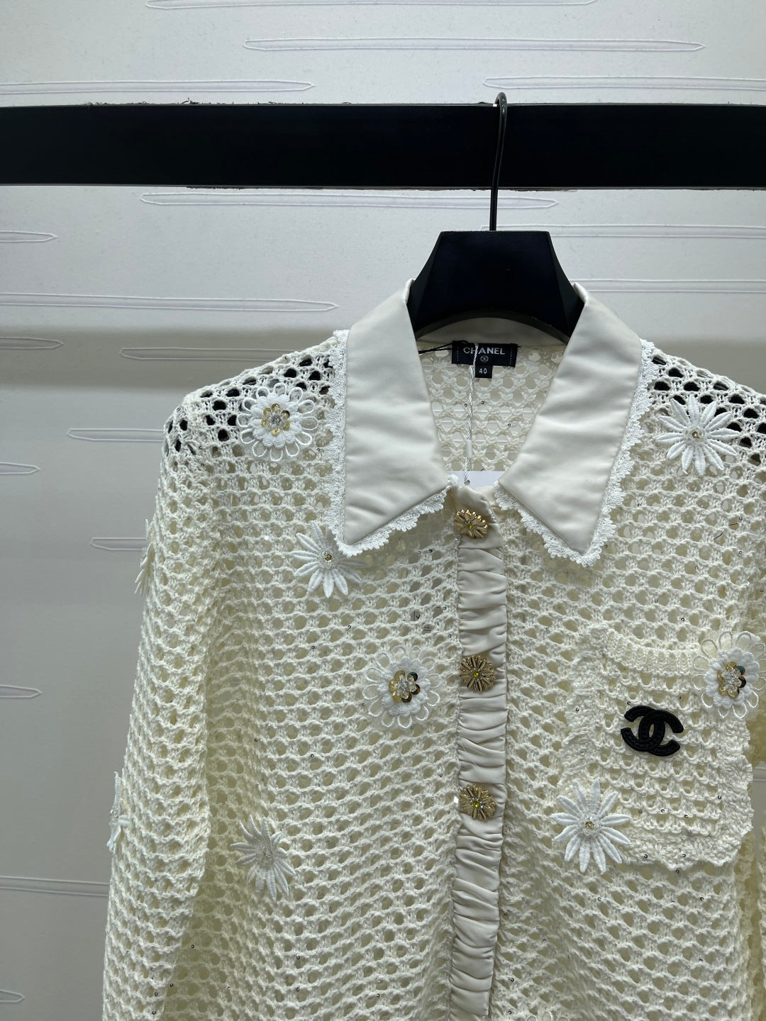 CHANEL 26S EMBELLISHED CROCHET JACKET 1322