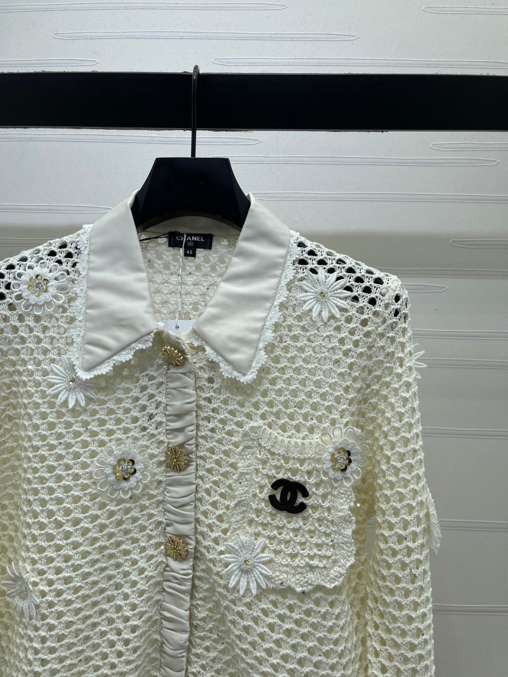 CHANEL 26S EMBELLISHED CROCHET JACKET 1322