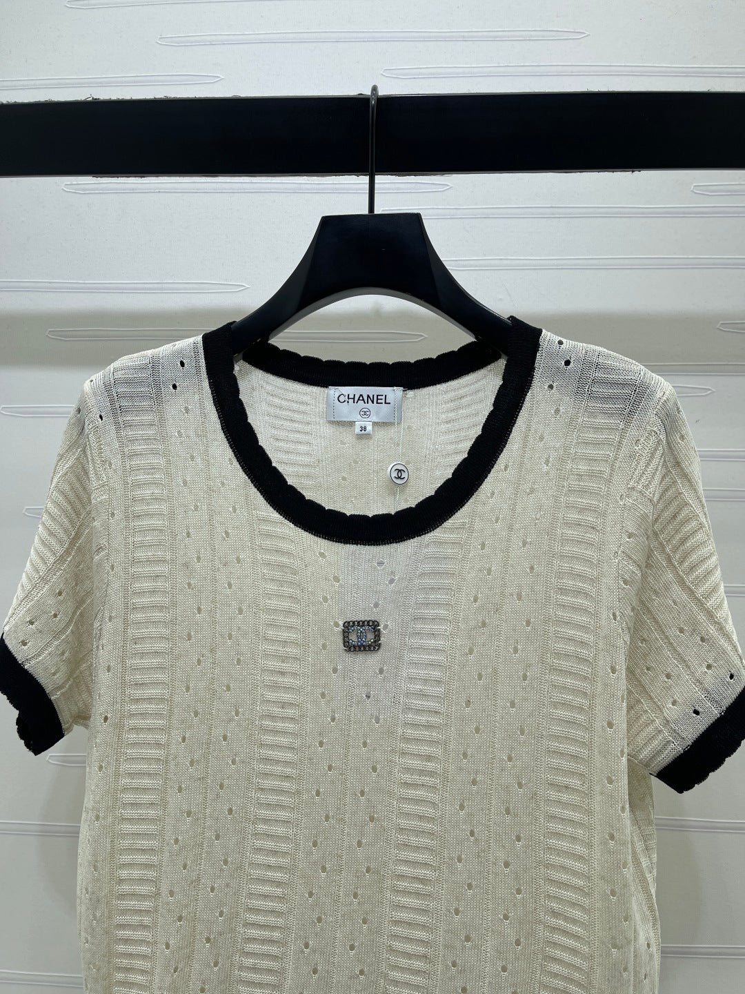 CHANEL 26S SHORT-SLEEVE KNIT TOP 1321