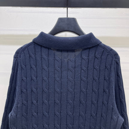RALPH LAUREN 26S CABLE-KNIT POLO CARDIGAN 750