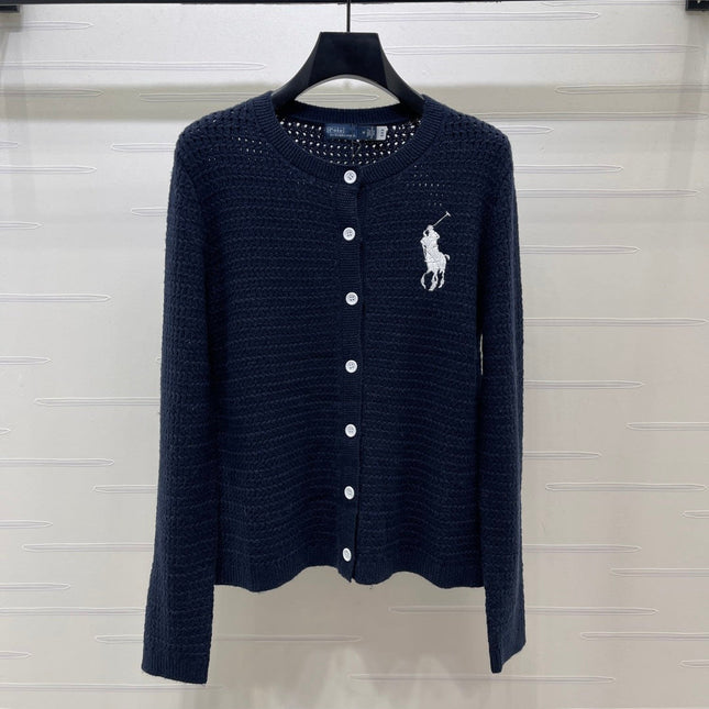 RALPH LAUREN 26S LONG-SLEEVE OPENWORK KNIT CARDIGAN 593