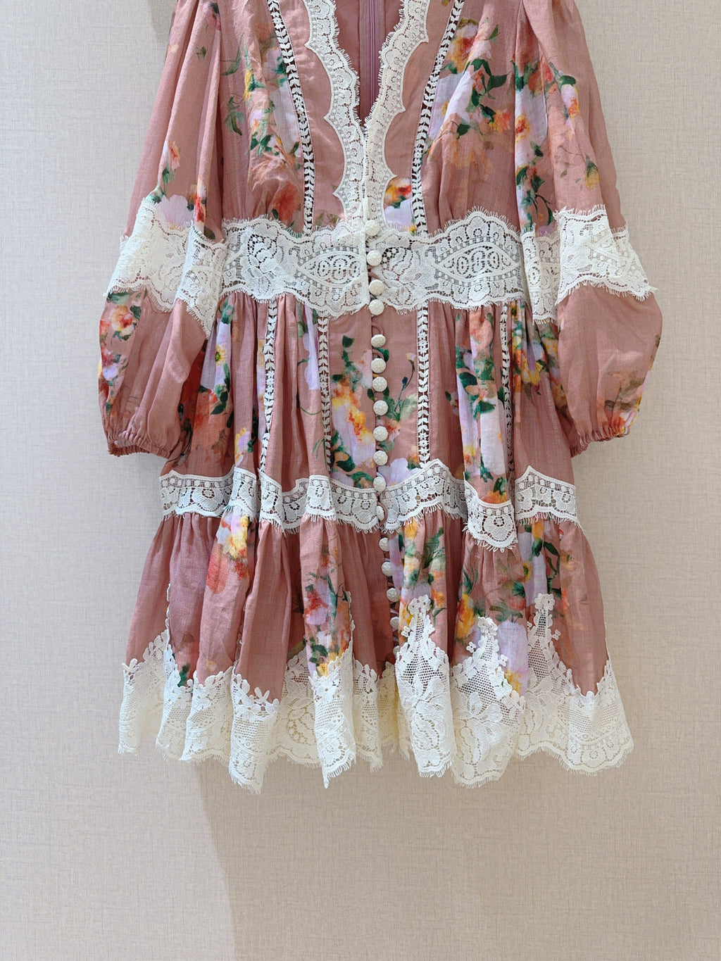 ZIMMERMANN 26S LACE TRIM SHORT DRESS STYLE 37