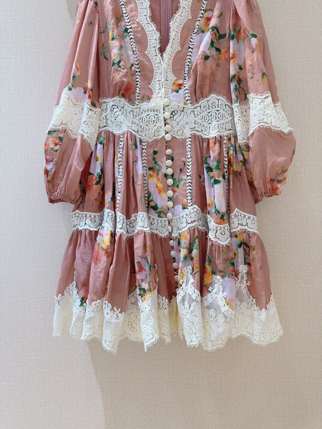 ZIMMERMANN 26S LACE TRIM SHORT DRESS STYLE 37