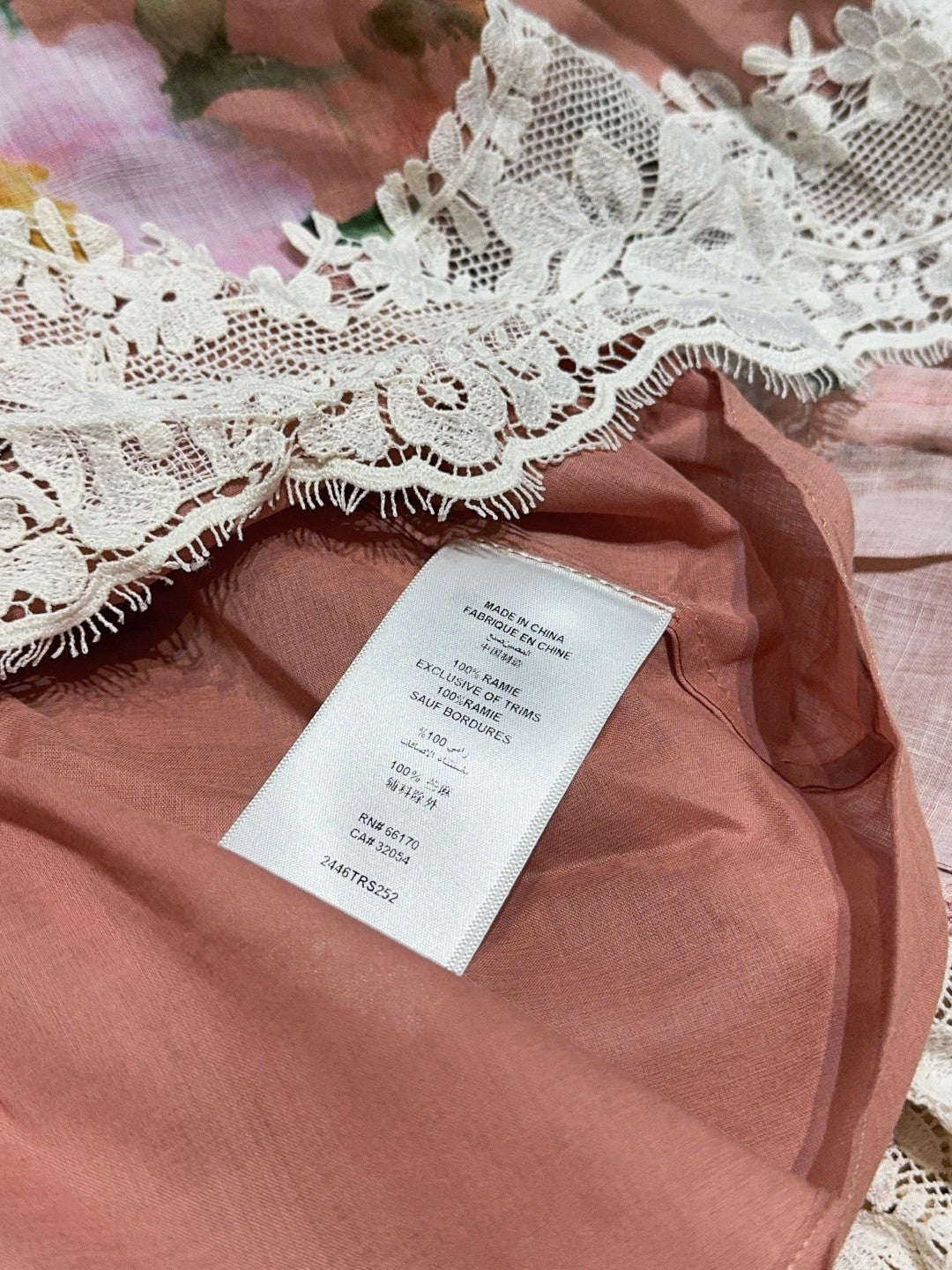 ZIMMERMANN 26S LACE TRIM SHORT DRESS STYLE 37