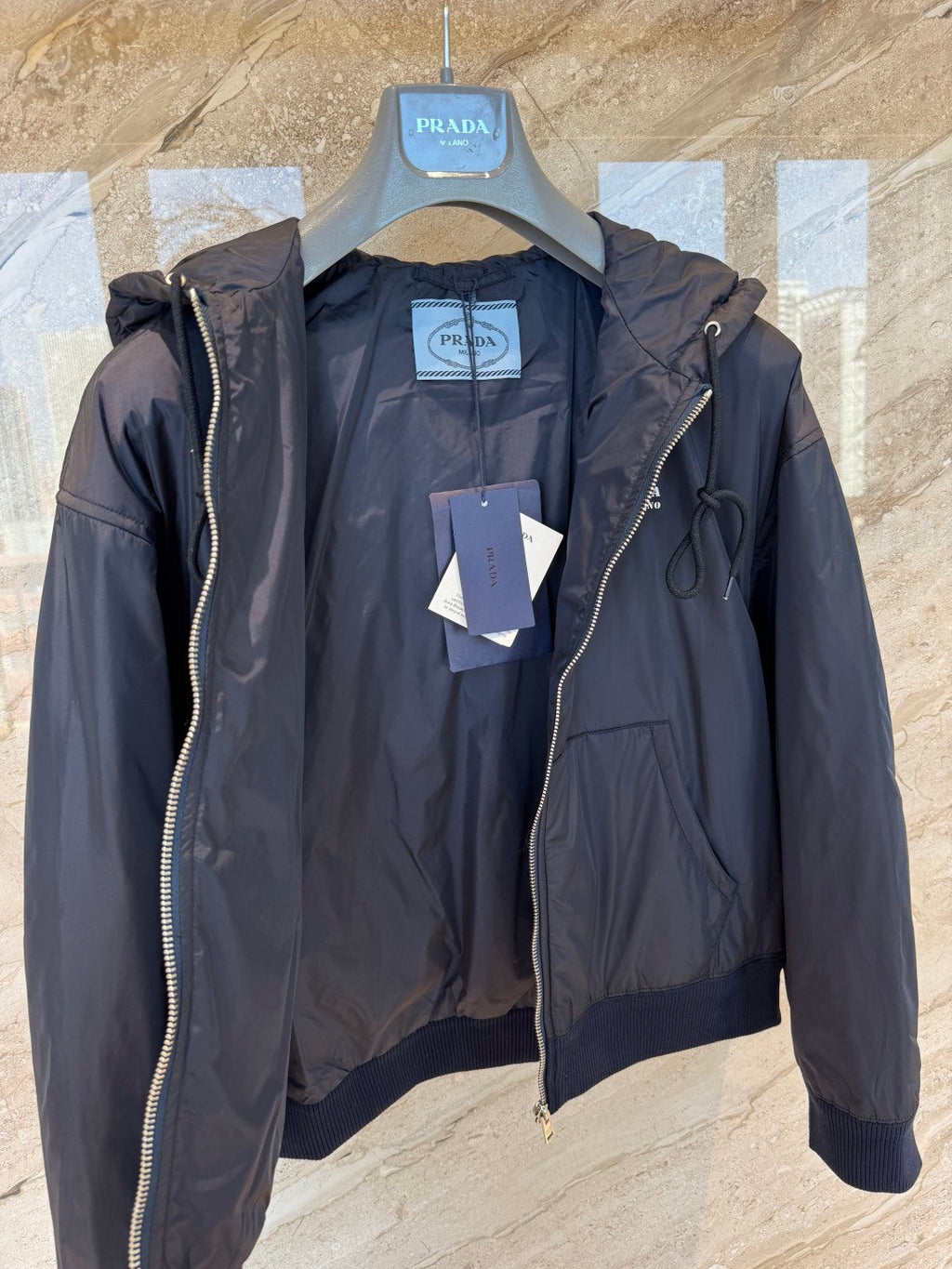 PRADA 26S HOODED PADDED JACKET 643